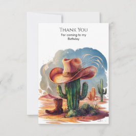 Wild West Hats Cowboy Birthday Dankeskarte