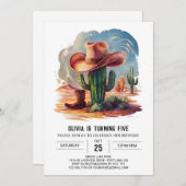 Wild West Hats Cowboy Birthday Einladung (Vorne/Hinten)