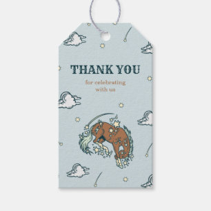 Wild West Horse Cowboy Birthday Danke Tag Geschenkanhänger