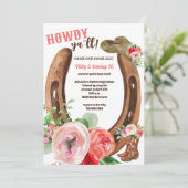 Wild West | Howdy | Cowgirl-Party Einladung (Stehend Vorderseite)