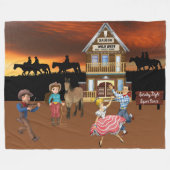 Wild West Jamboree Fleece-Decke Fleecedecke (Vorderseite (Horizontal))
