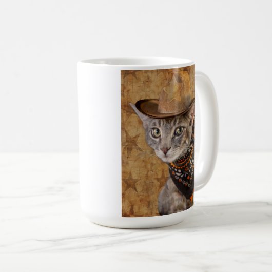 Wild West Kitty Cat Tasse (VorderseiteRechts)