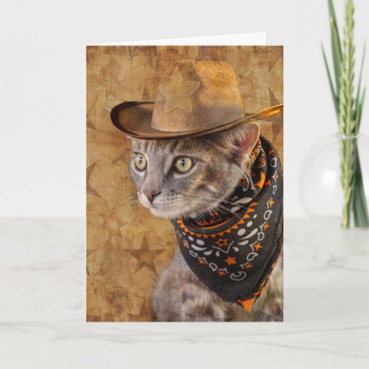Wild West Kitty Notecard Ankündigung (Vorderseite)