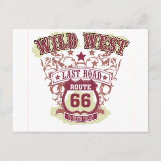 Wild West letzte Straße Route 66 bis Totental Postkarte