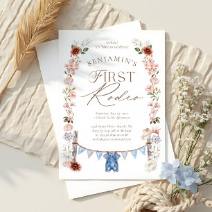 Wild West Little Cowboy First Rodeo 1. Geburtstag Einladung