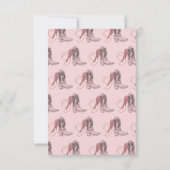 Wild West Little Cowgirl Baby Girl shower Dankeskarte (Rückseite)