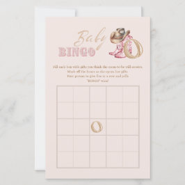 Wild West Little Cowgirl Baby shower Bingo Game