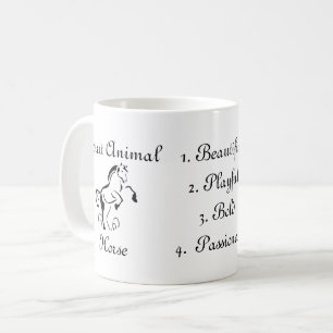 Wild West Mare Pony Line Art Spirit Animal Kaffeetasse