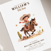 Wild West Modern Cowboy Birthday Einladung