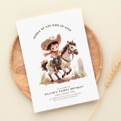 Wild West Modern Cowboy Birthday Einladung