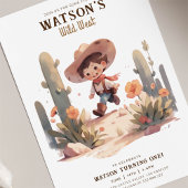 Wild West Modern Cowboy Birthday Einladung