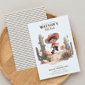 Wild West Modern Cowboy Birthday Einladung