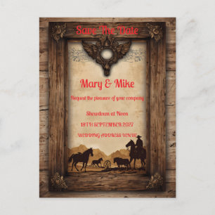 Wild West Novelty Wedding Einladung