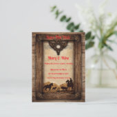 Wild West Novelty Wedding Einladung (Stehend Vorderseite)