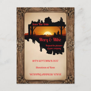 Wild West Novelty Wedding Einladung