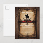 Wild West Novelty Wedding Einladung (Vorne/Hinten)