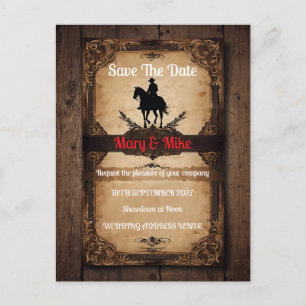 Wild West Novelty Wedding Einladung