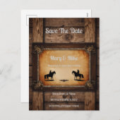 Wild West Novelty Wedding Einladung (Vorne/Hinten)