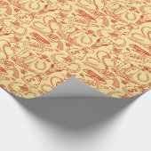 Wild West Old Cowboy Pattern Rustikaler Western Geschenkpapier (Ecke)