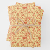 Wild West Old Cowboy Pattern Rustikaler Western Geschenkpapier Set (Beispiel)