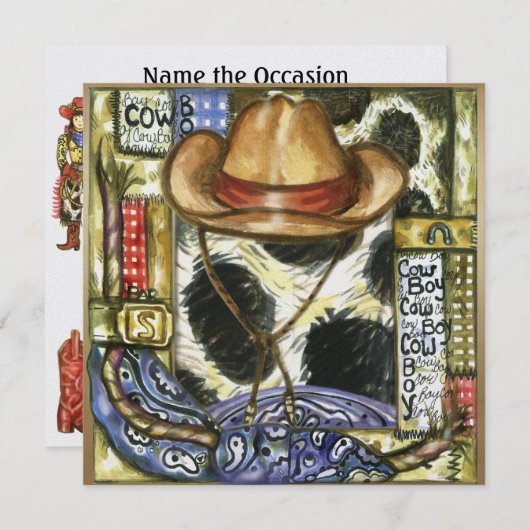 Wild-West-Party - SRF Einladung (Vorne/Hinten)