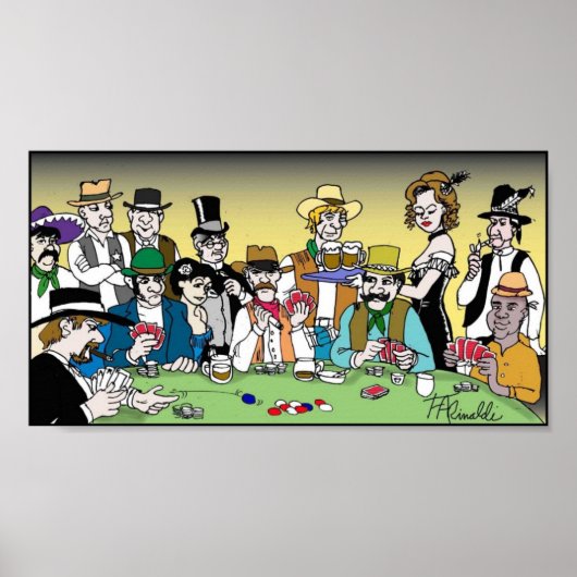 Wild West Poker Game Poster (Vorne)