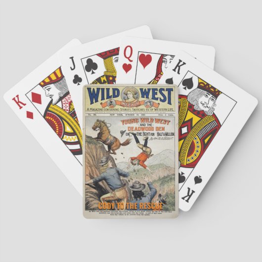 Wild West Poker Karten personalisieren Namensgesch Spielkarten (Rückseite)
