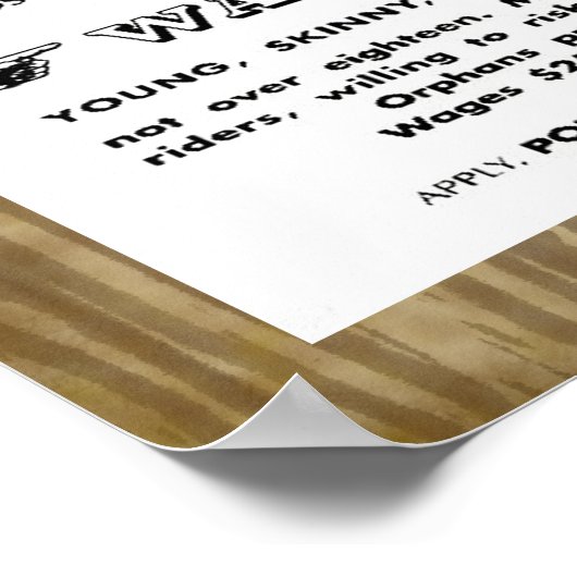 Wild West Pony Express Riders Poster (Ecke)