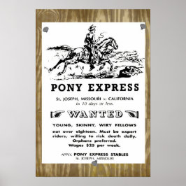 Wild West Pony Express Riders Poster