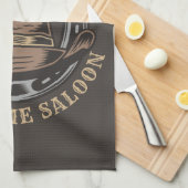 Wild West Revolver Horseshoe Western Cowboy Saloon Geschirrtuch (Viertel Falte)