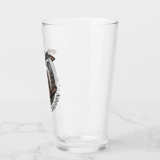 Wild West Revolver Horseshoe Western Cowboy Saloon Glas (Links)