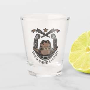 Wild West Revolver Horseshoe Western Cowboy Saloon Schnapsglas
