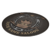 Wild West Revolver Horseshoe Western Cowboy Saloon Schneidebrett (Ecke)