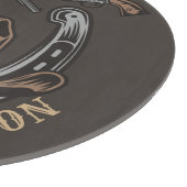 Wild West Revolver Horseshoe Western Cowboy Saloon Schneidebrett (Ecke)