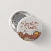 Wild West Rodeo Abenteuer erwartet Western Button (Vorne & Hinten)