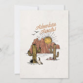 Wild West Rodeo Baby Dusche Einladung (Rückseite)