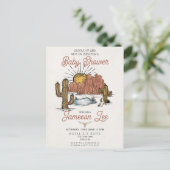 Wild West Rodeo Baby Dusche Einladung Postkarte (Stehend Vorderseite)