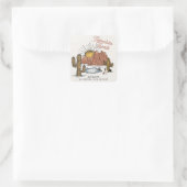 Wild West Rodeo Baby Shower Quadratischer Aufkleber (Tasche)