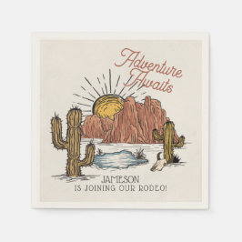 Wild West Rodeo Baby Shower Serviette