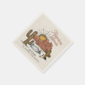 Wild West Rodeo Baby Shower Serviette (Ecke)