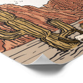 Wild West Rodeo Begrüßungszeichen Poster (Ecke)