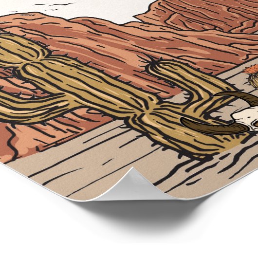 Wild West Rodeo Begrüßungszeichen Poster (Ecke)