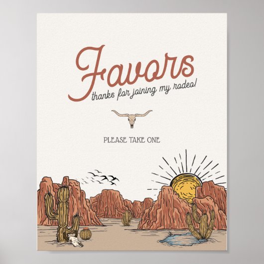 Wild West Rodeo bevorzugt Party Poster (Vorne)