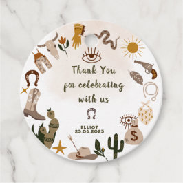 Wild West Rodeo Cowboy Geburtstag vielen Dank Geschenkanhänger