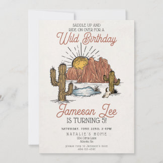 Wild West Rodeo Cowboy Geburtstagsparty einladen Einladung