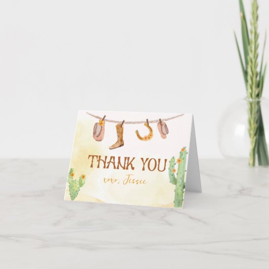 Wild West Rodeo Dankeschön Card Dankeskarte (Vorderseite)