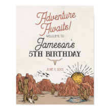 Wild West Rodeo Geburtstagsparty Begrüßungszeichen