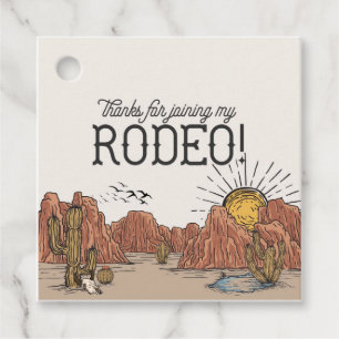Wild West Rodeo Geburtstagsparty Circle Fevor Geschenkanhänger