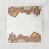 Wild West Rodeo Platzkarte Geburtstag oder Babydus (Außenseite Aufgefaltet)