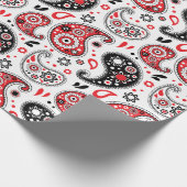 Wild West Rodeo Weihnachten Bandana Paisley Muster Geschenkpapier (Ecke)